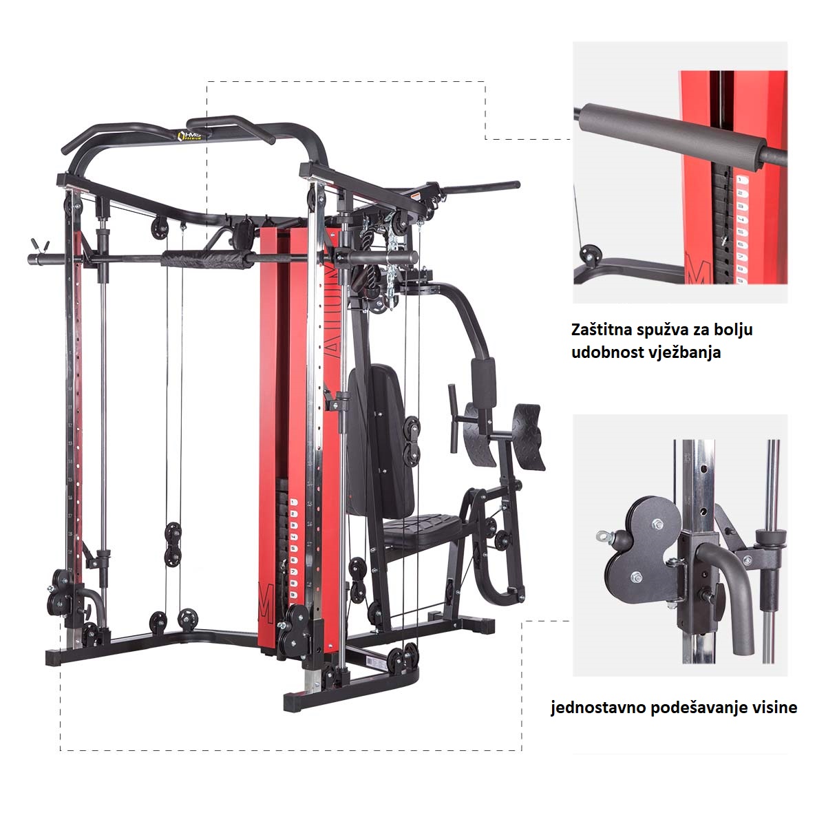 Smith Machine + Multi Gym HMS Atlas Atom 