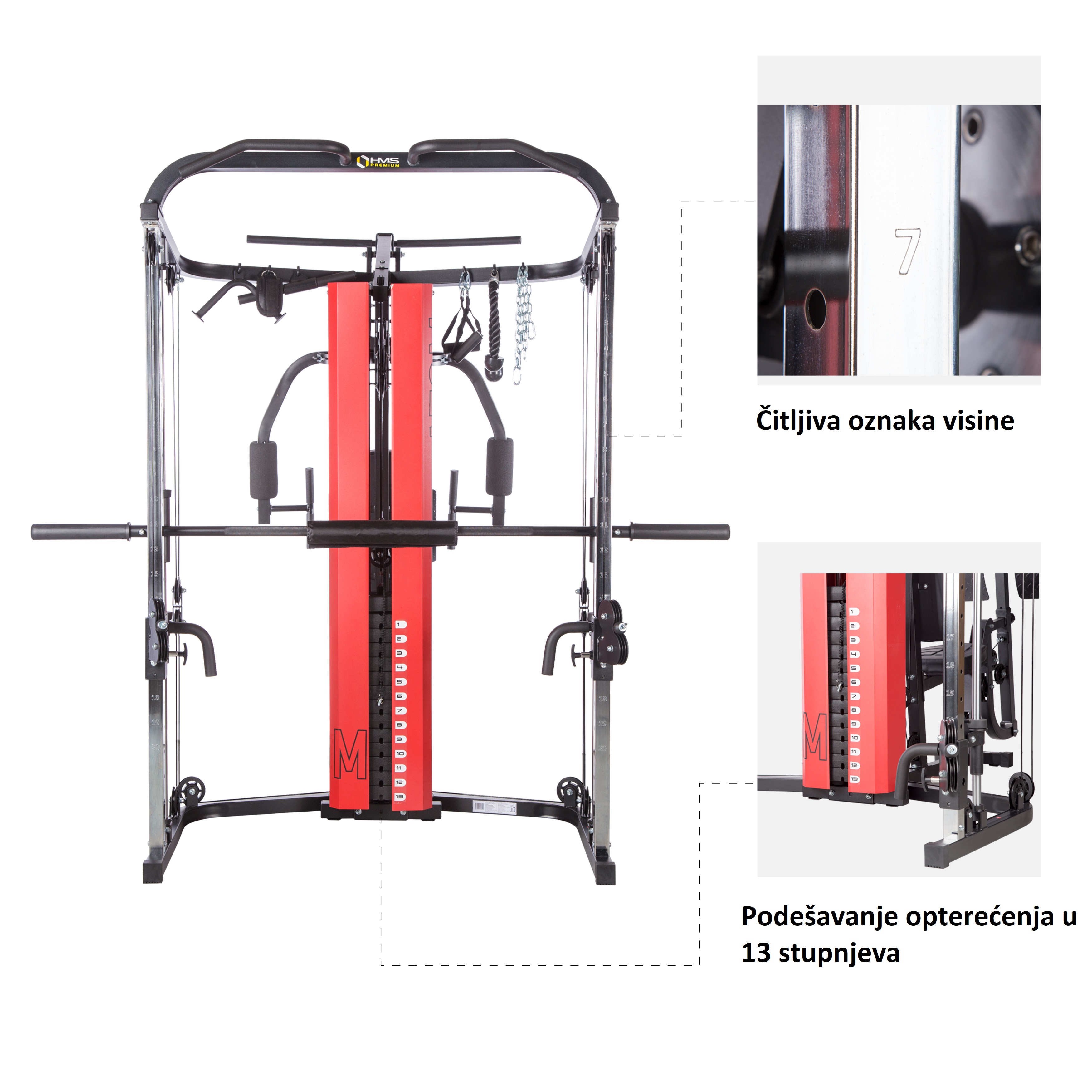 Smith Machine + Multi Gym HMS Atlas Atom 