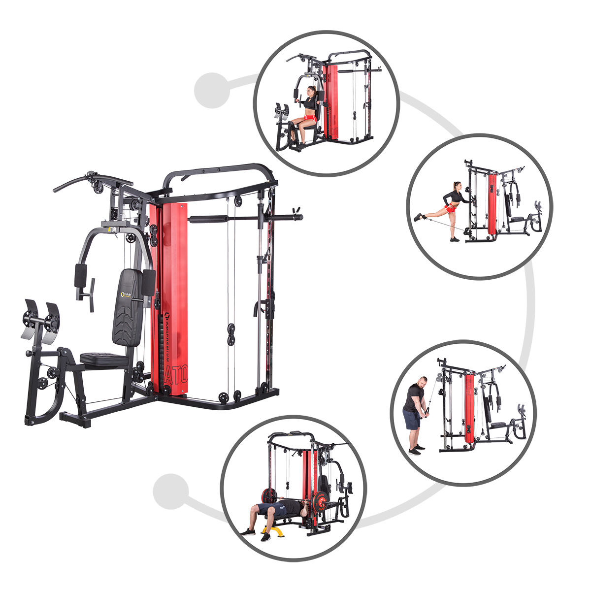 Smith Machine + Multi Gym HMS Atlas Atom 