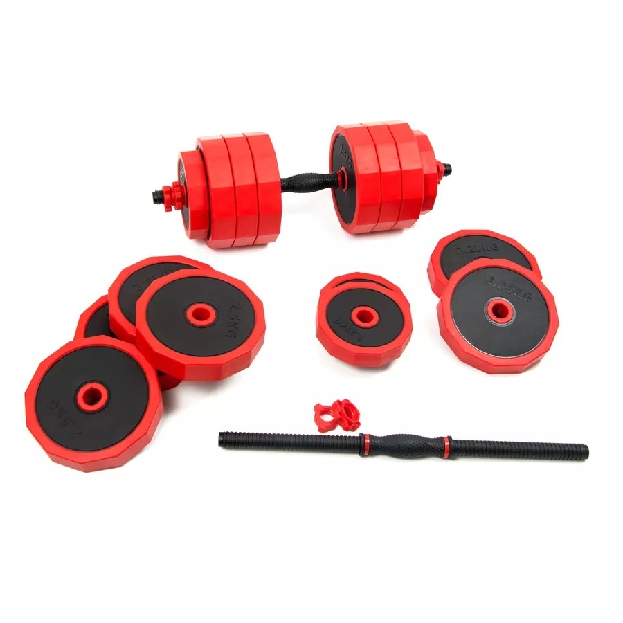 6 u 1 set utega + šipka + kettlebell + ručke za sklekove